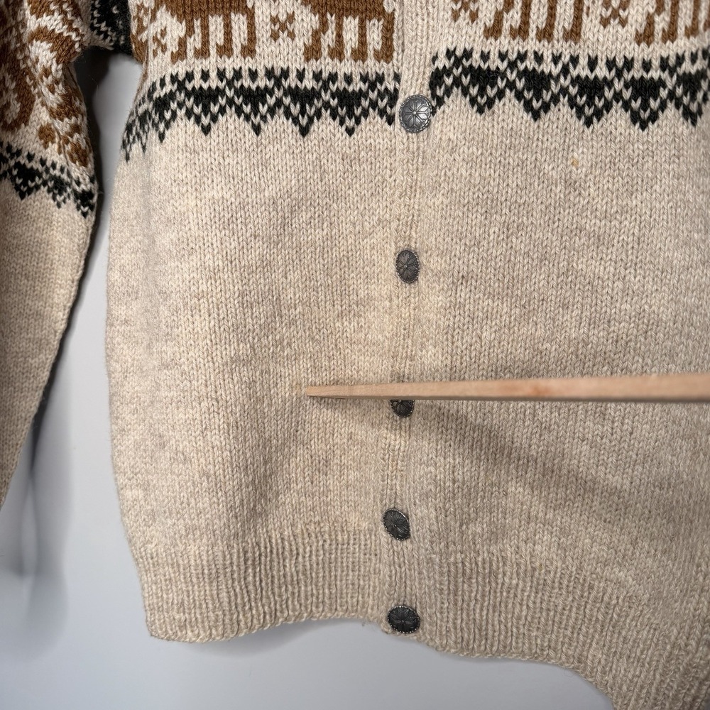 Vintage Hand Knitted SAGA KNIT Pure New WoolSweater Unisex Made in Norway SZ-S/M - Picture 8 of 16